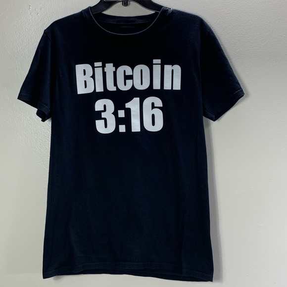 Bitcoin 3:16 tee shirt black men’s size medium - Picture 1 of 5